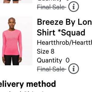Hot Pink Lululemon Breeze By Shirt